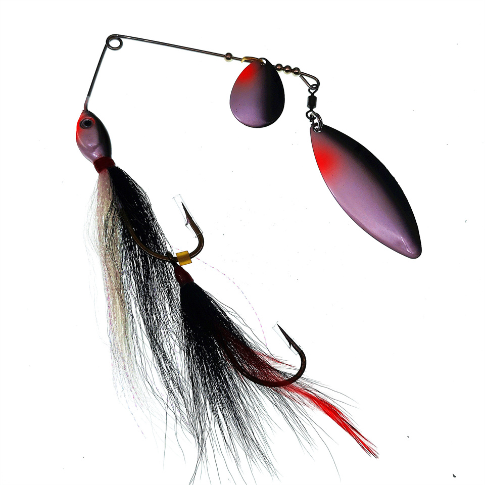 Fishing Lure Blade Bait - MUKUN-Señuelos giratorios de pesca, 39g, doble