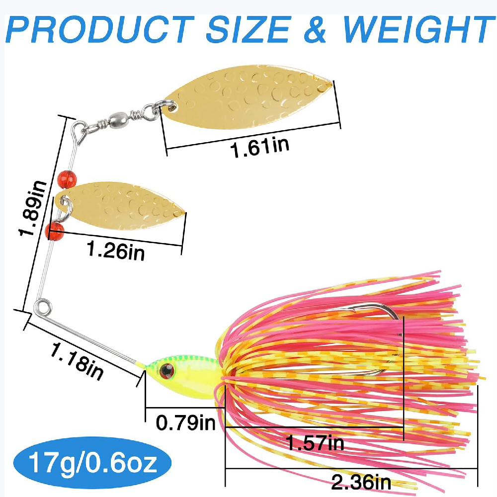 6 uds Spinnerbait Señuelos de  - Fishing Lure Buzzbait reseña y precio