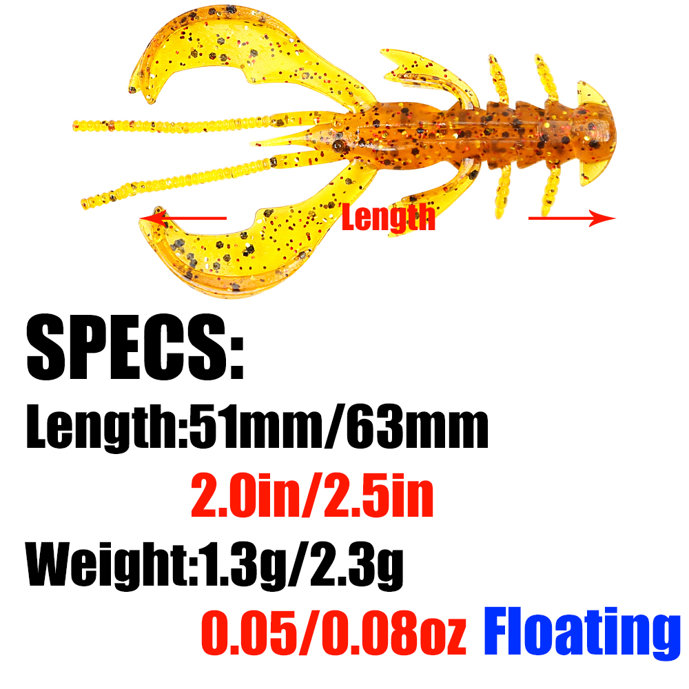 PEAK 51mm/63mm señuelos locos  - Fishing Lure Soft Plastic reseña y precio