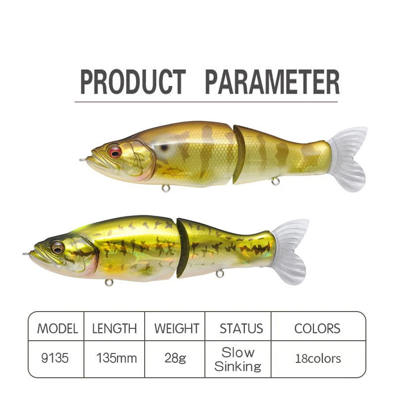 Señuelo de pesca Swimbait 135m - Fishing Lure Jerkbait reseña y precio